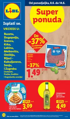 Pregled letka Lidl Super ponuda trgovine Lidl vrijedi od 08.06.2026