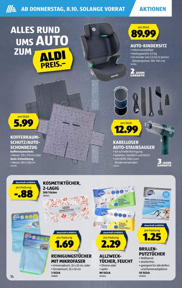 Neue Aldi Aktionen ab 08.10.