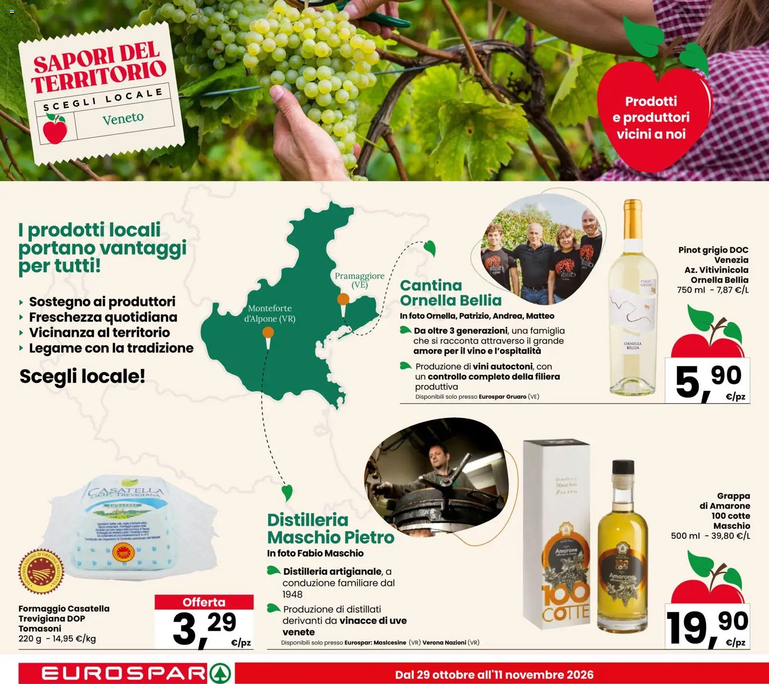 Anteprima dell'opuscolo Eurospar volantino Verona dal negozio Eurospar valido da 29/10/2026 - Vino, Formaggio, Grappa