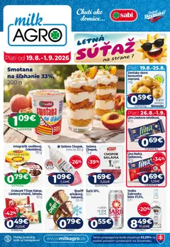 Náhľad Milk Agro letáku platného od 19.08.2026
