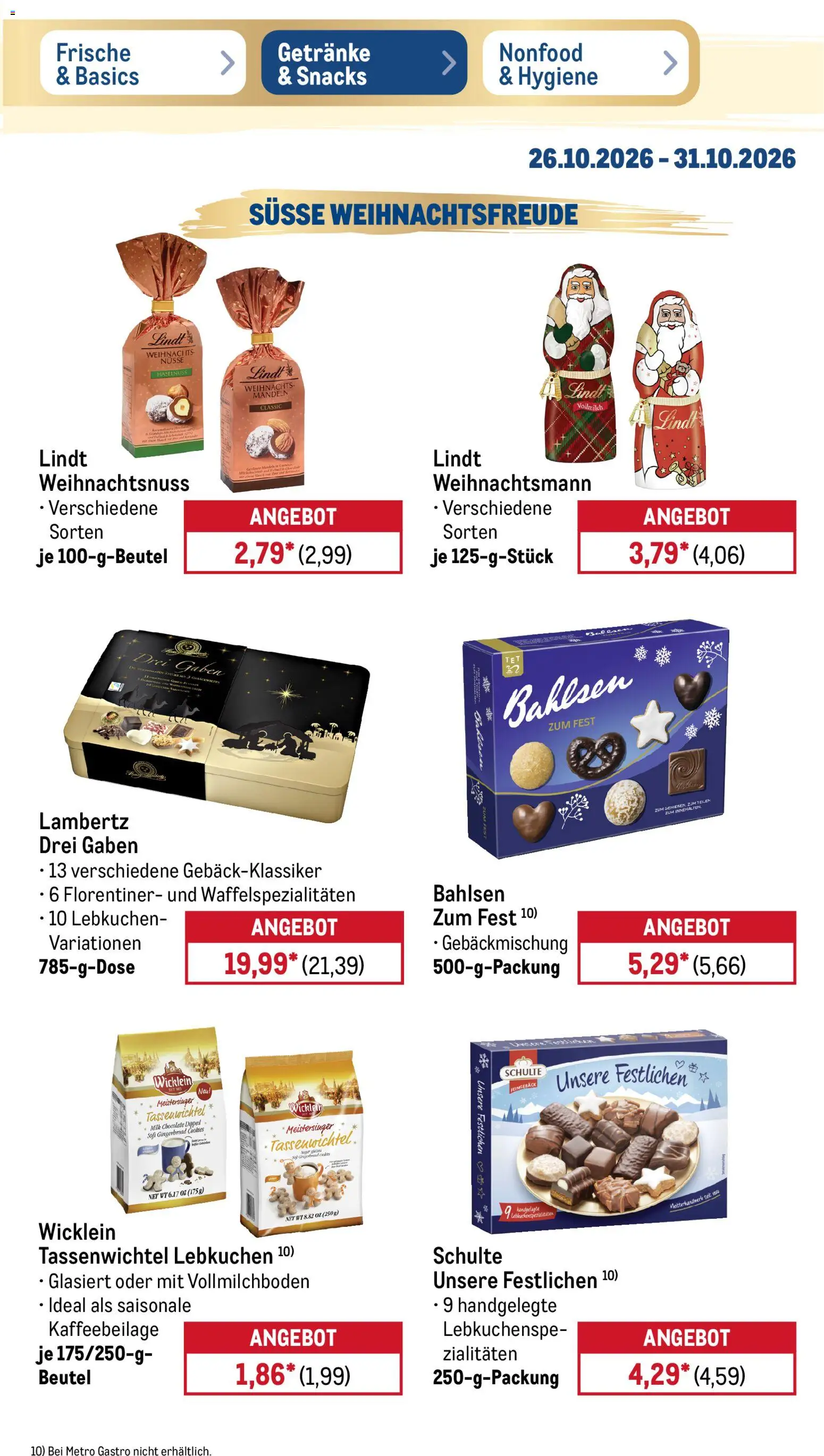 Vorschau von dem Prospekt des Geschäftes Metro, gültig ab dem 26.10.2026 - Chips, Pringles, Erdnüsse, Ultje erdnusse