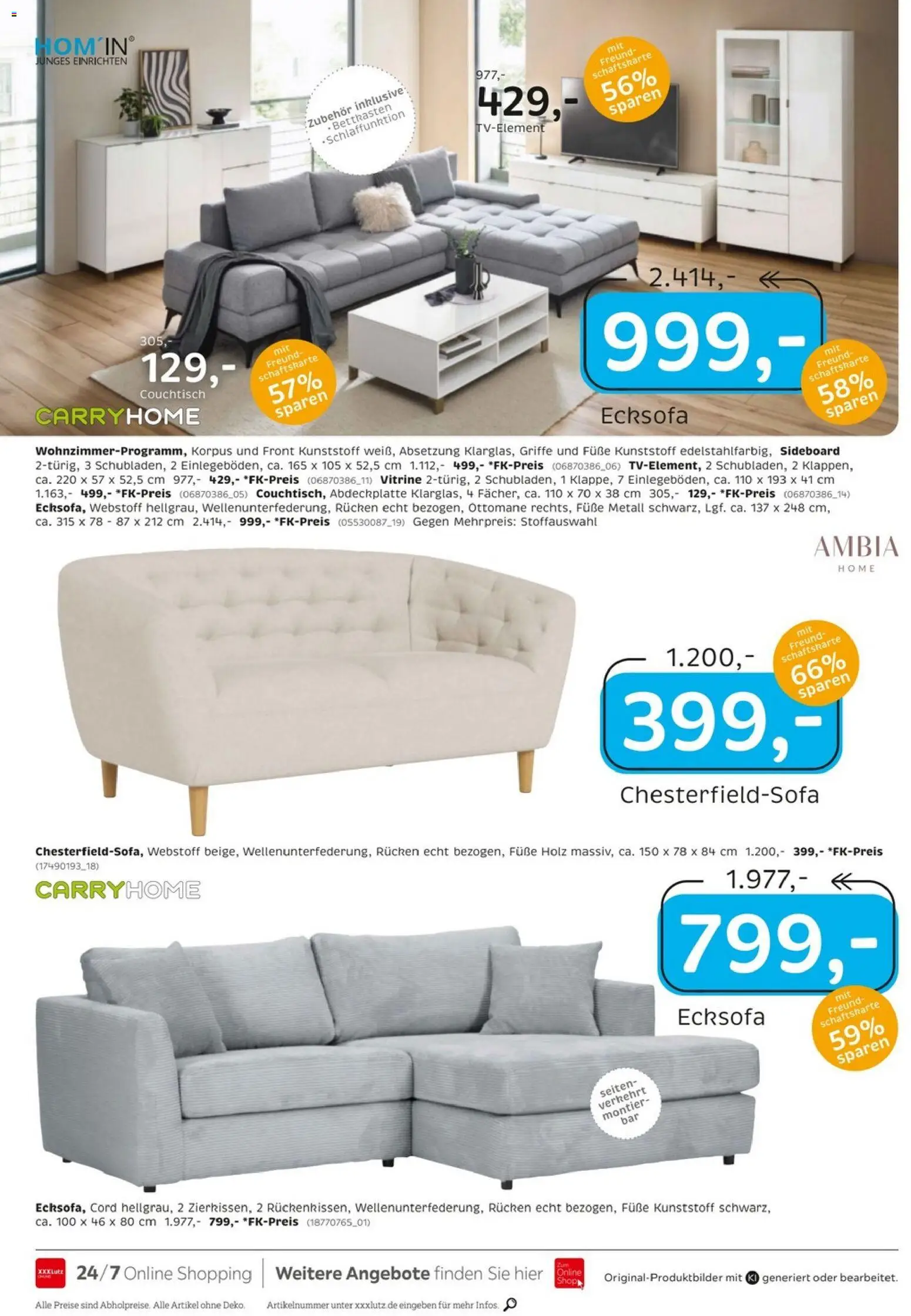 Vorschau von dem Prospekt des Geschäftes XXXLutz, gültig ab dem 24.10.2026 - Couchtisch, Sideboard, Ecksofa, Vitrine