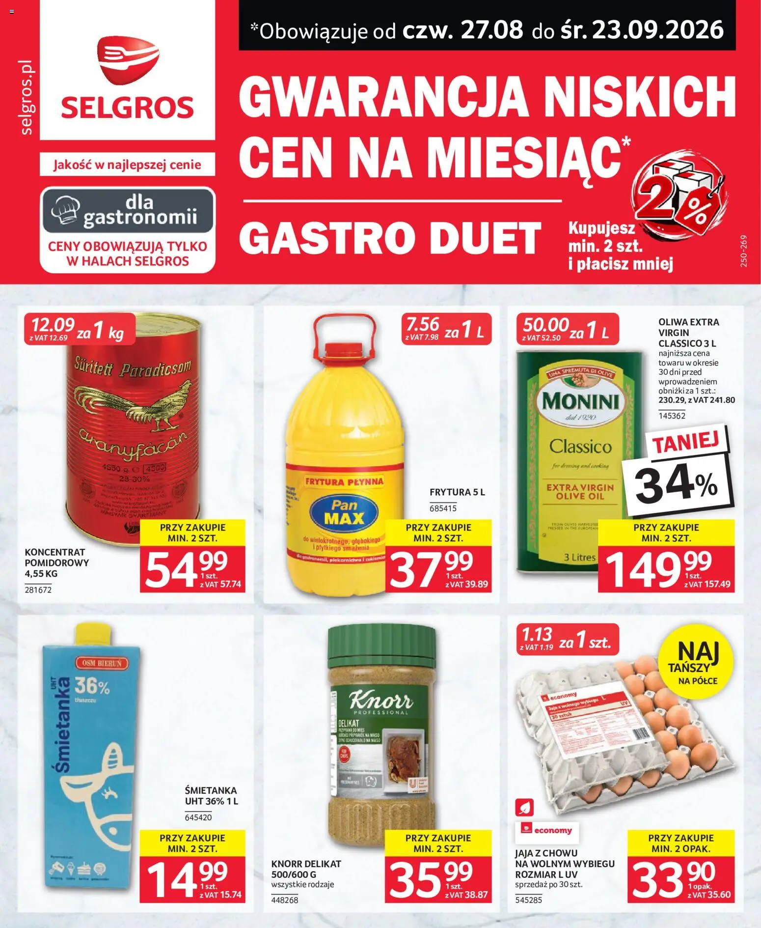Pogląd gazetki "Selgros cash&carry gazetka - Duet" ze sklepu Selgros cash&carry ważnej od 27.08.2026
