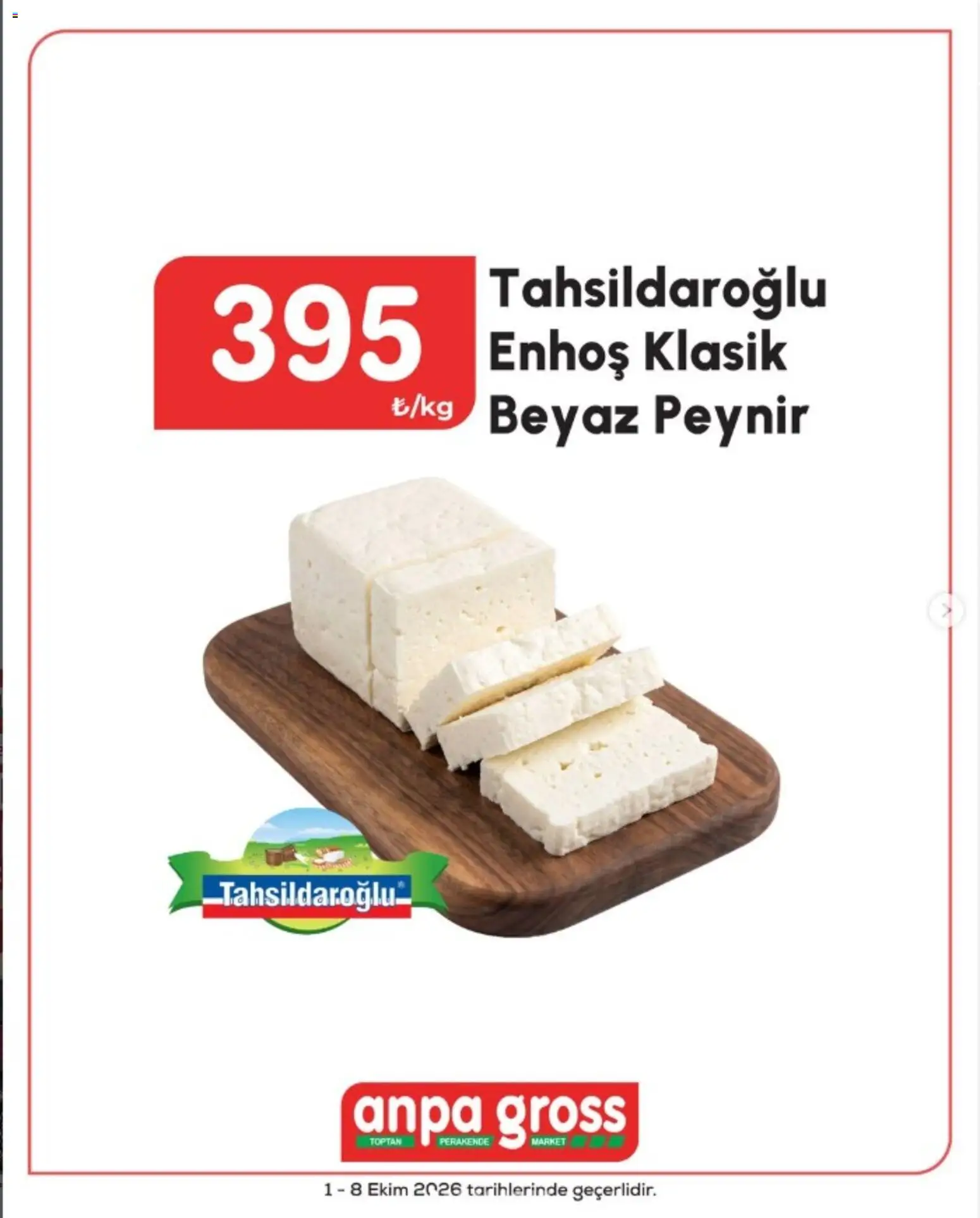 Anpa Gross Anpa Gross İndirim 01.10.2026 - Broşürünün önizlemesi - Peynir