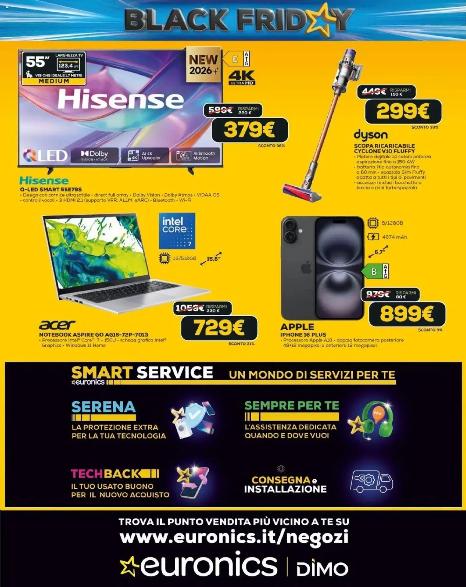 Anteprima dell'opuscolo Euronics Black Friday dal negozio Euronics valido da 29/10/2026