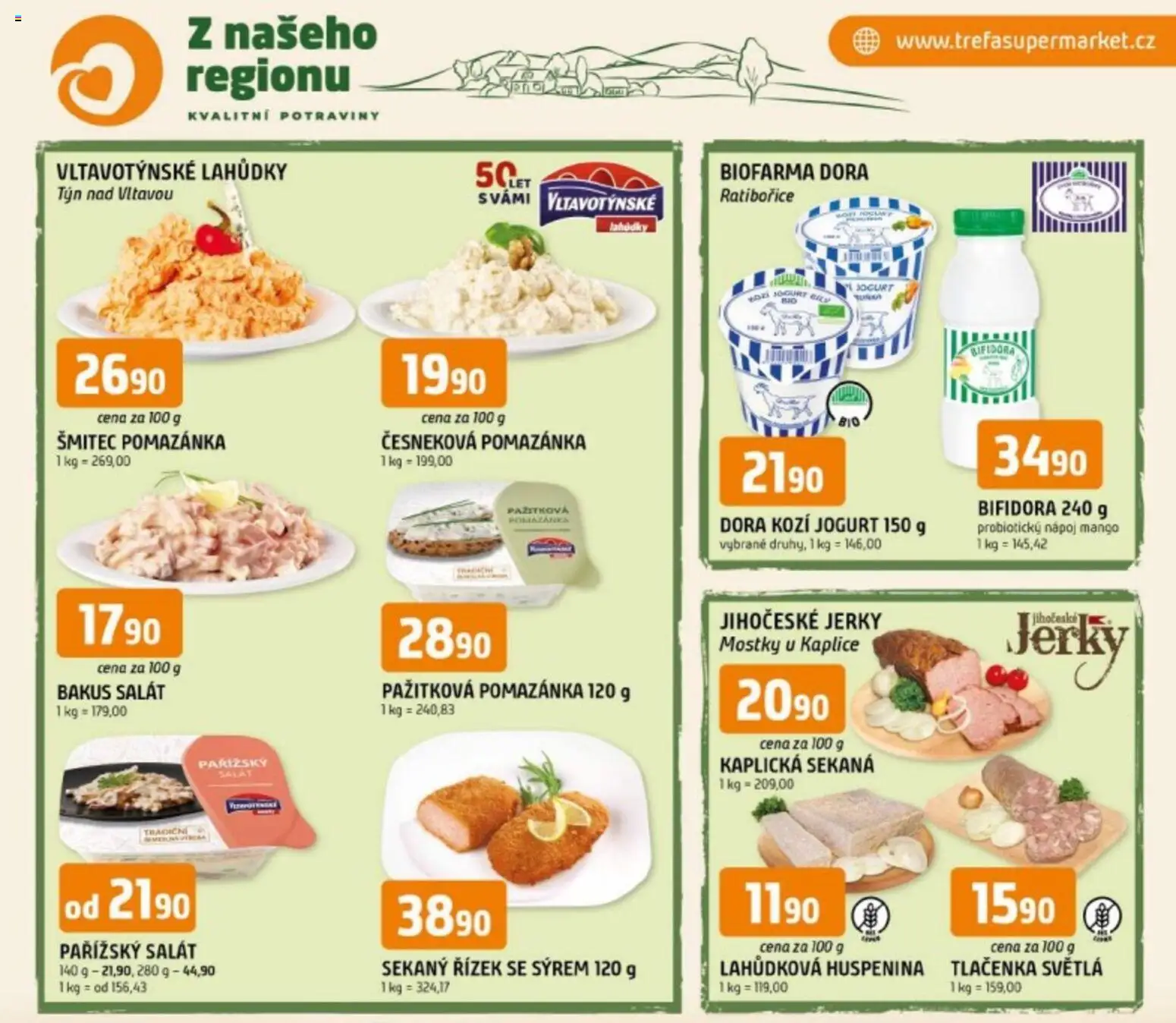 Náhled nabídky: Trefa Trefa leták - Z našeho regionu kvalitní potraviny platný od 05.08.2026