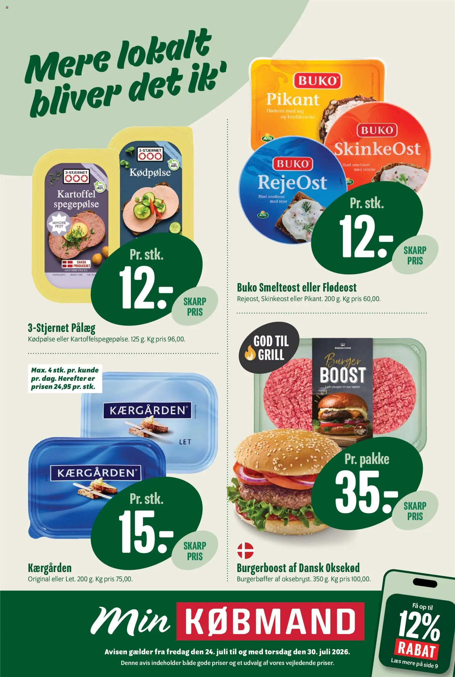 Eksempel på tilbudsavis Min Købmand - Tilbudsavis uge 31 fra butik Min Købmand gyldig fra 24/07/2026