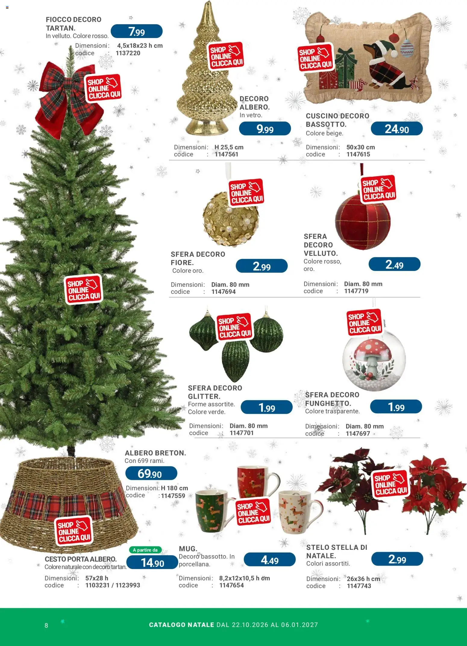 Anteprima dell'opuscolo CFadda volantino Natale dal negozio CFadda valido da 22/10/2026 - Porta, Cuscino