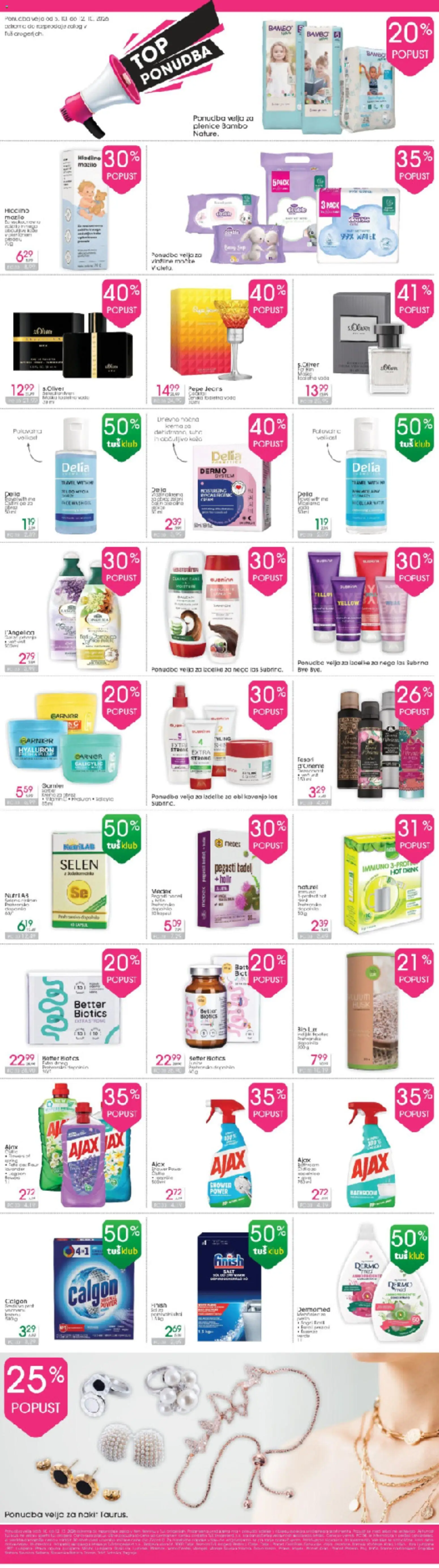 Predogled kataloga iz trgovine Tuš drogerija veljaven od 05.10.2026 - Plenice
