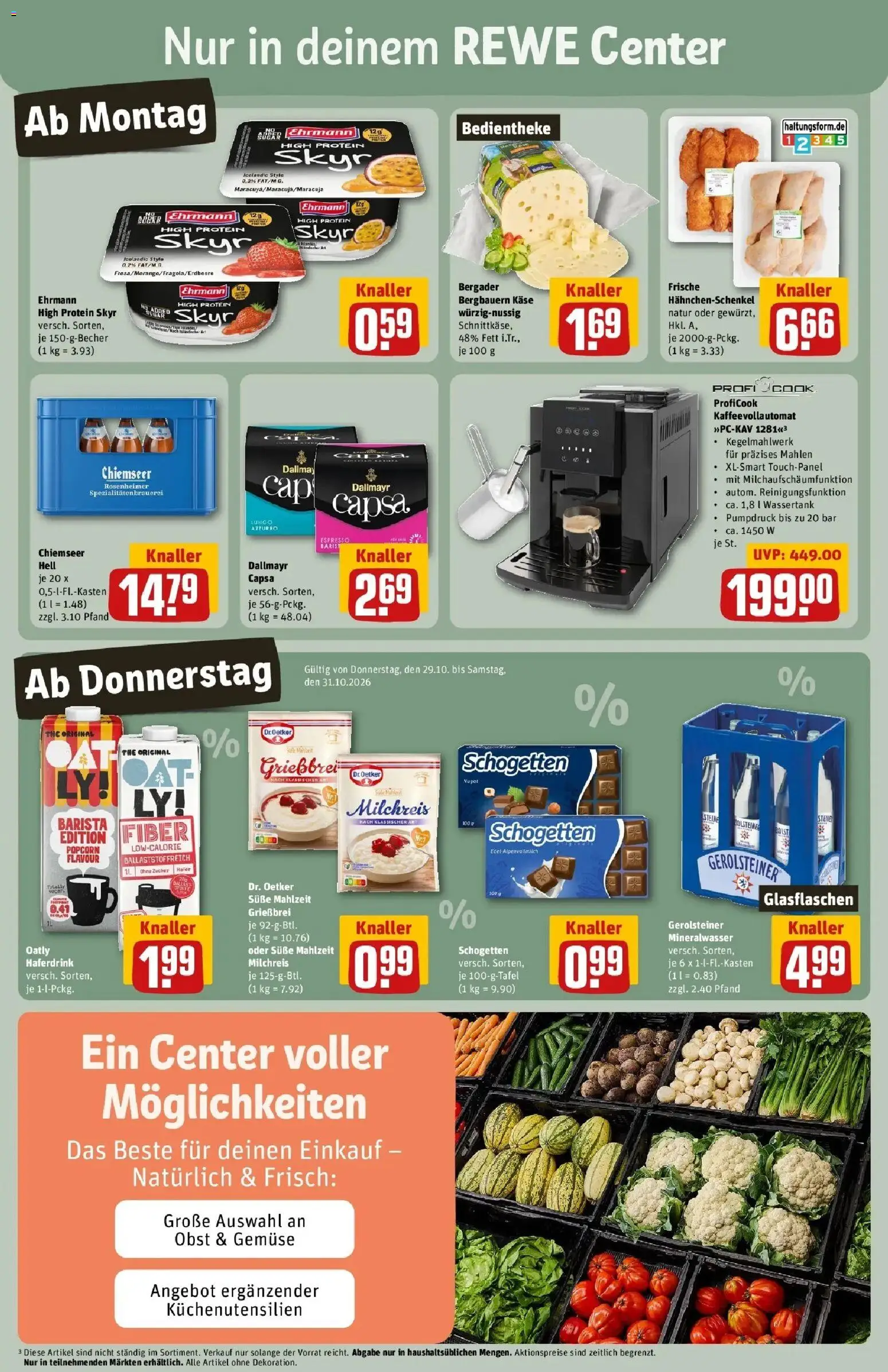 Vorschau von dem Prospekt des Geschäftes Rewe, gültig ab dem 26.10.2026