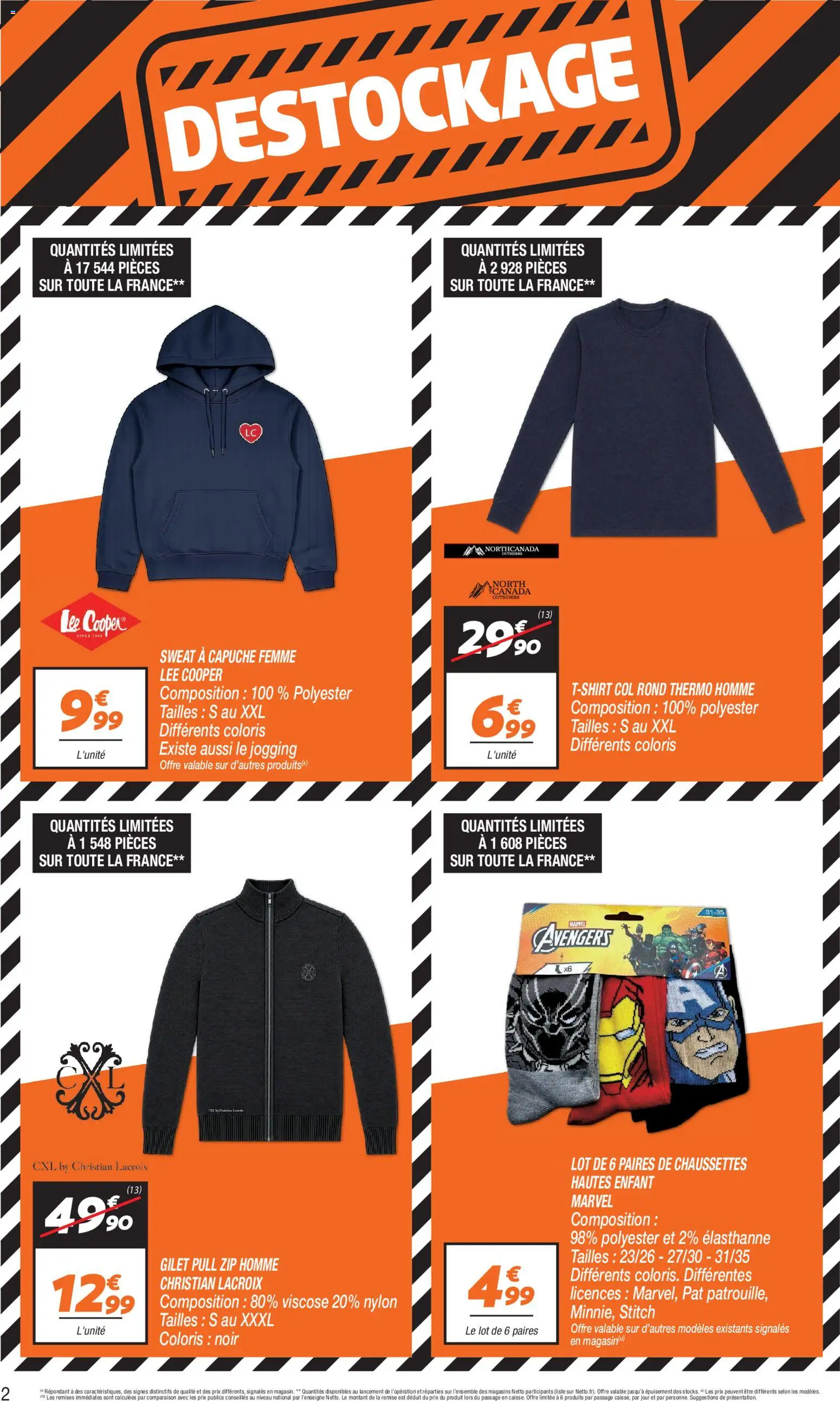 Prévisualisation de Netto destockage septembre du magasin Netto formulaire valide 01/09/2026 - Pull, Chaussettes, Gilet, Sweat à capuche femme, Sweat à capuche