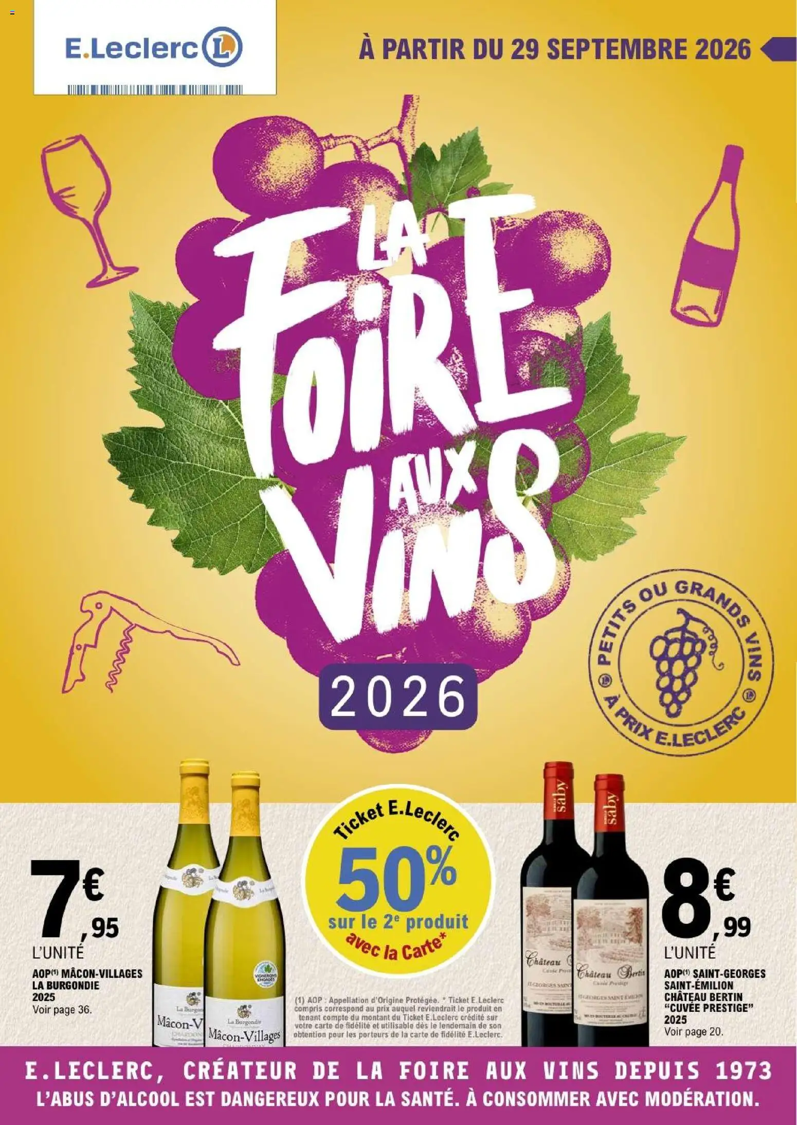 Prévisualisation de E.Leclerc Foire aux vins - mixte du magasin E.Leclerc formulaire valide 29/09/2026