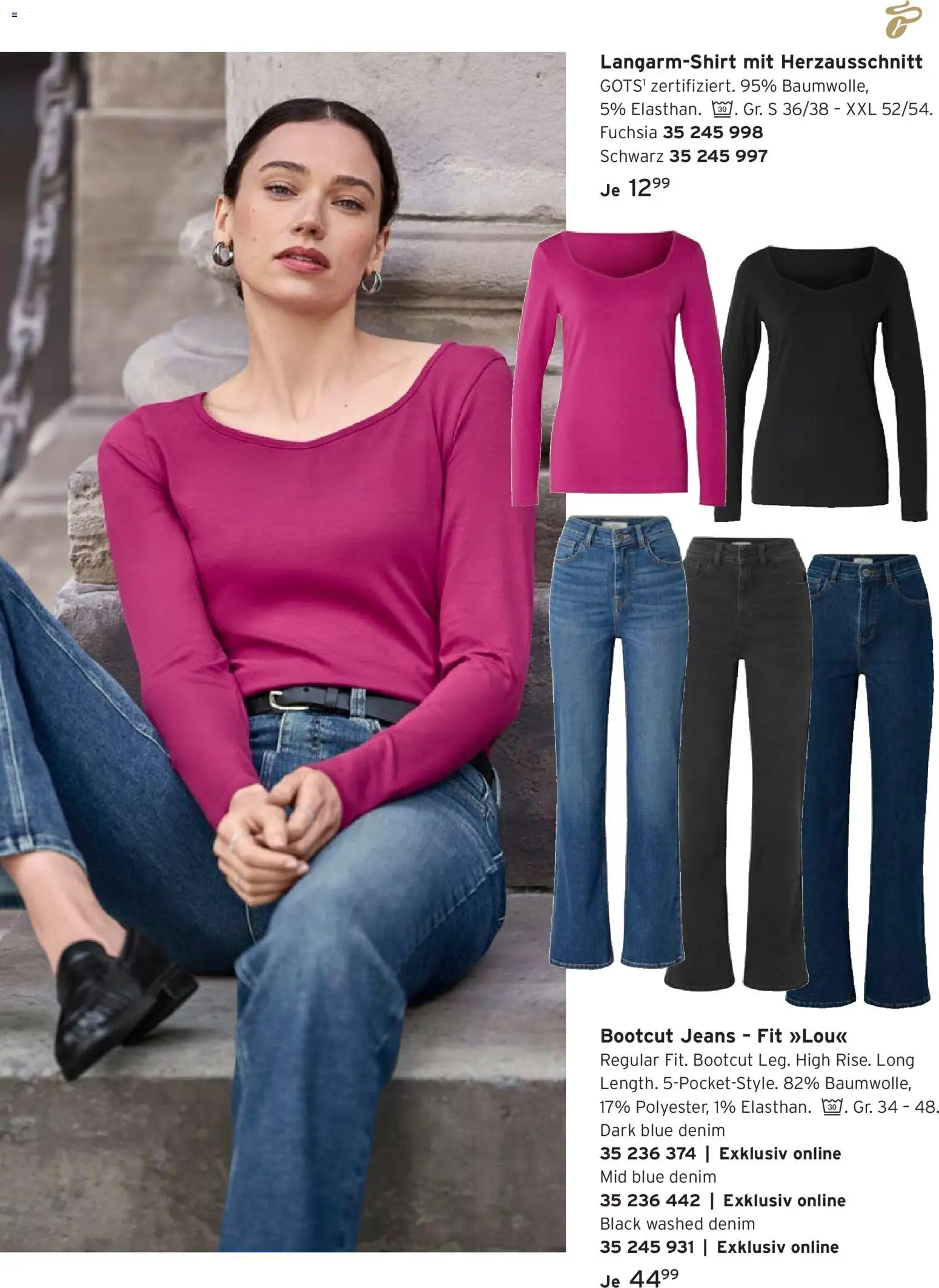 Vorschau von dem Prospekt des Geschäftes Tchibo, gültig ab dem 28.10.2026 - Jeans, Langarmshirt