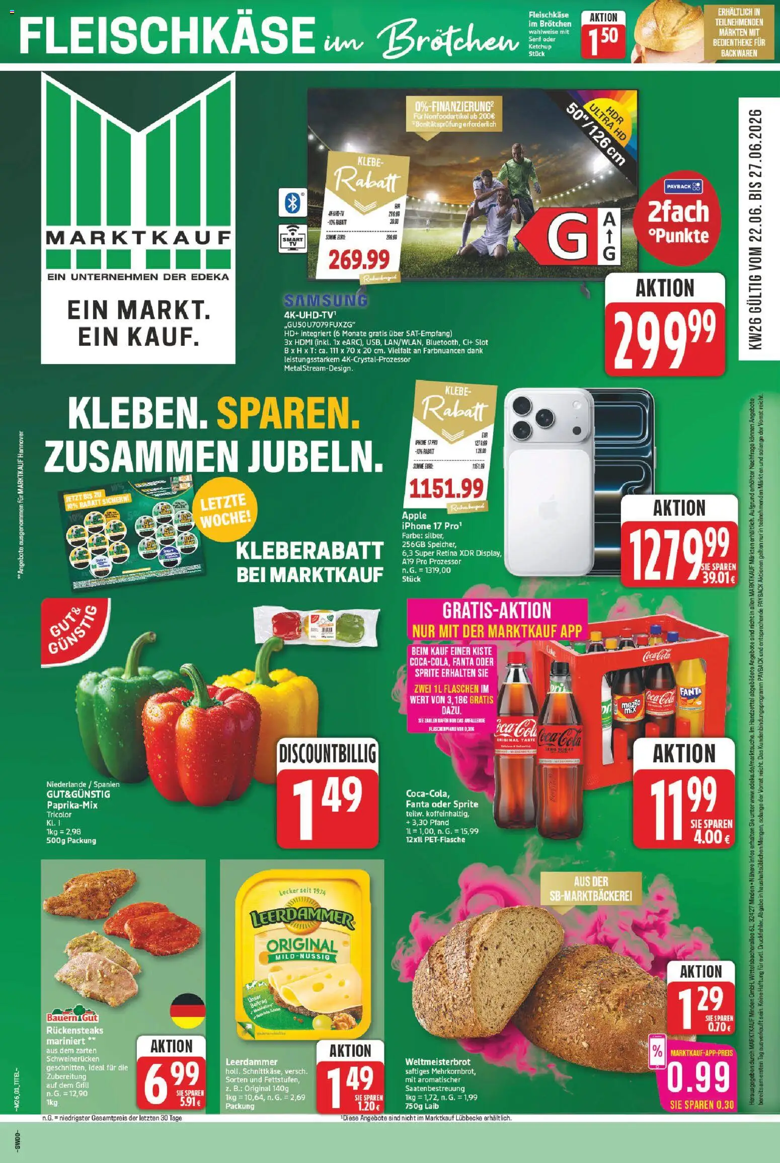 Vorschau von dem Prospekt des Geschäftes Marktkauf, gültig ab dem 22.06.2026