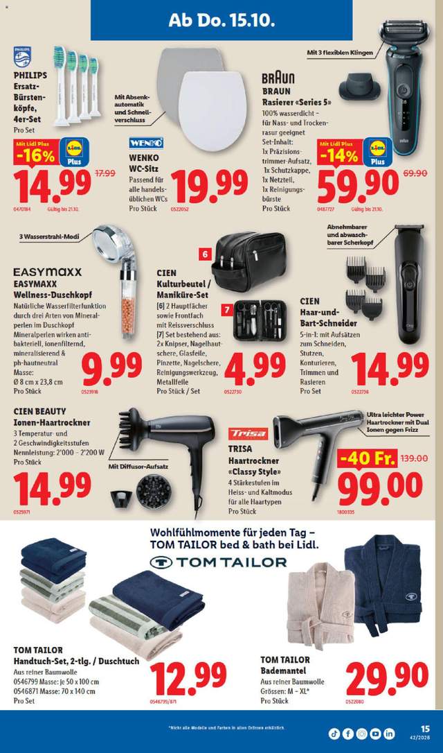 Neue Lidl Aktionen ab 15.10.
