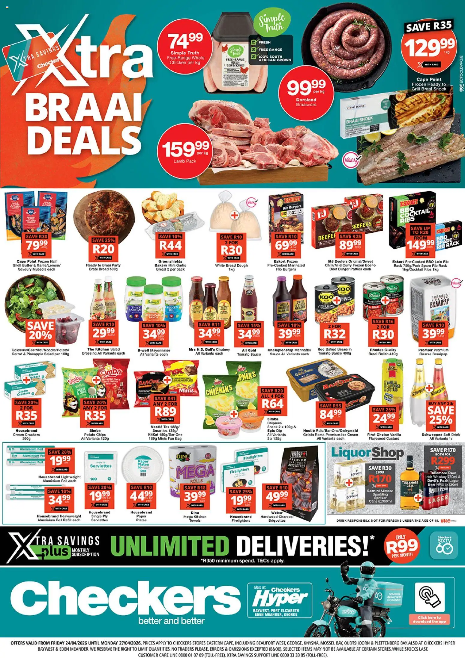 Checkers - Eastern Cape - Braai Xtra Savings 24/04 - 27/04/2026