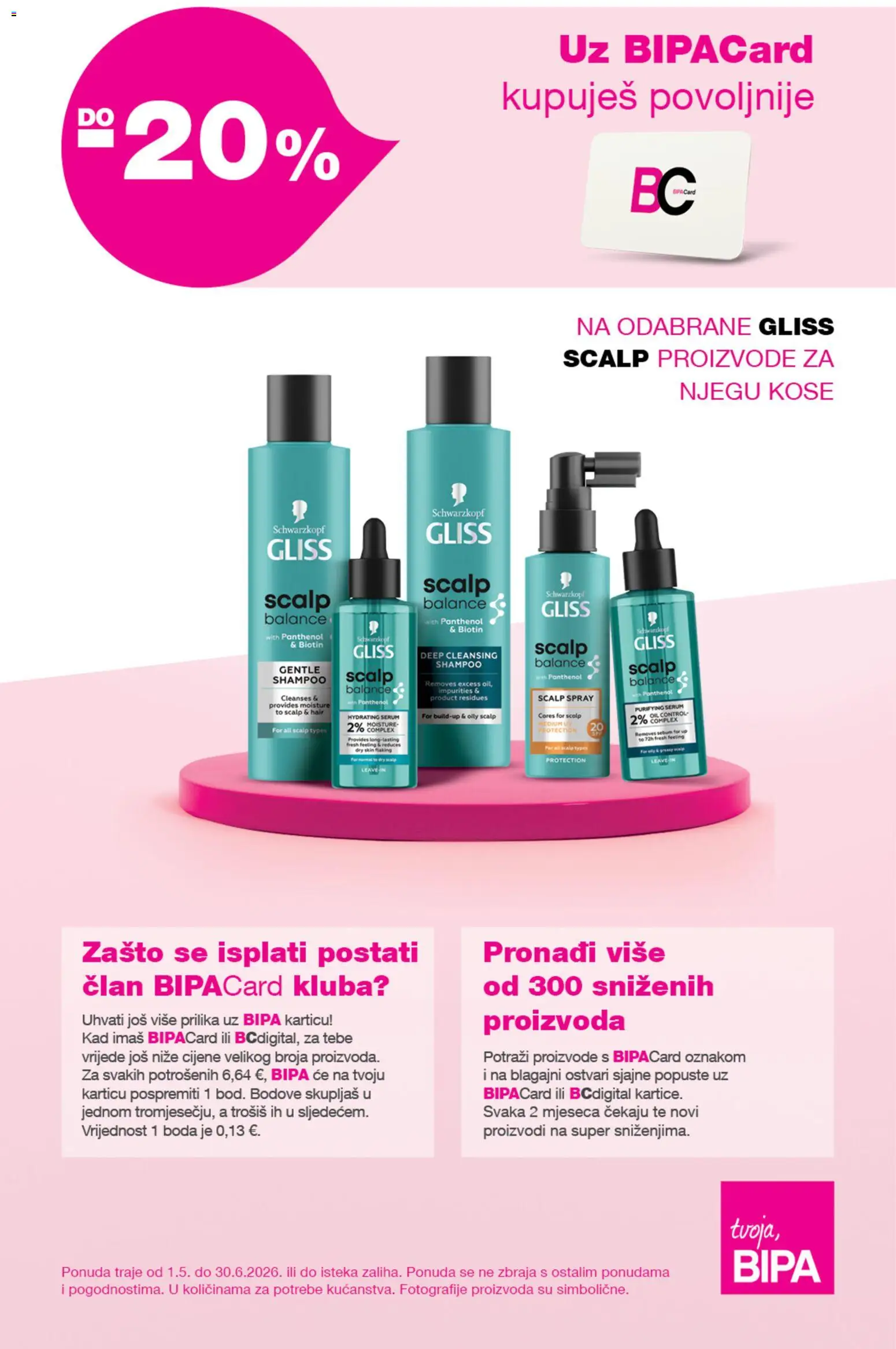 Pregled letka Bipa katalog BIPACard trgovine Bipa vrijedi od 01.05.2026