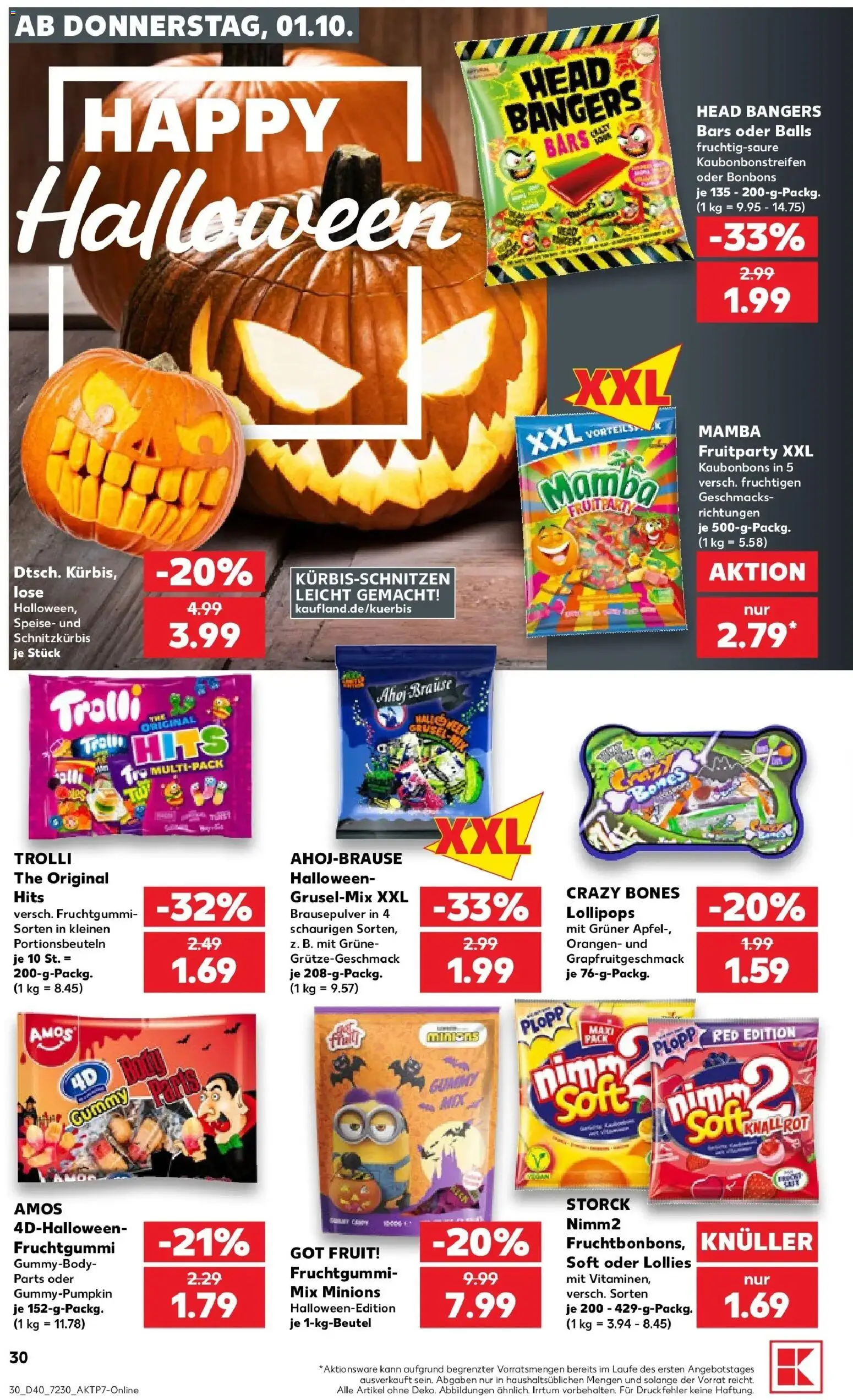 Vorschau von dem Prospekt des Geschäftes Kaufland, gültig ab dem 01.10.2026 - Äpfel, Orangen