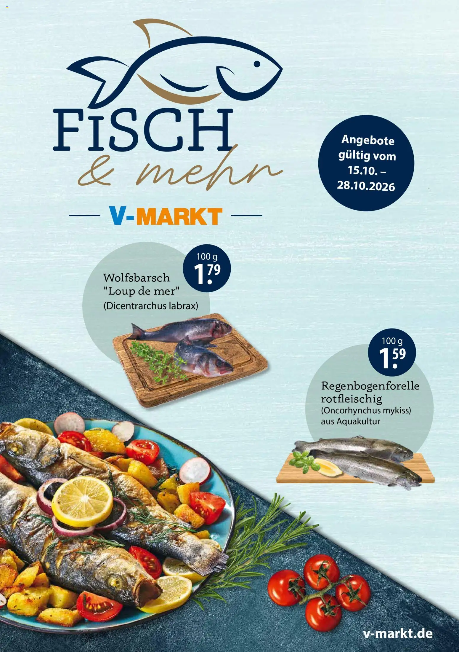 Vorschau von dem Prospekt des Geschäftes V-Markt, gültig ab dem 15.10.2026 - Fisch