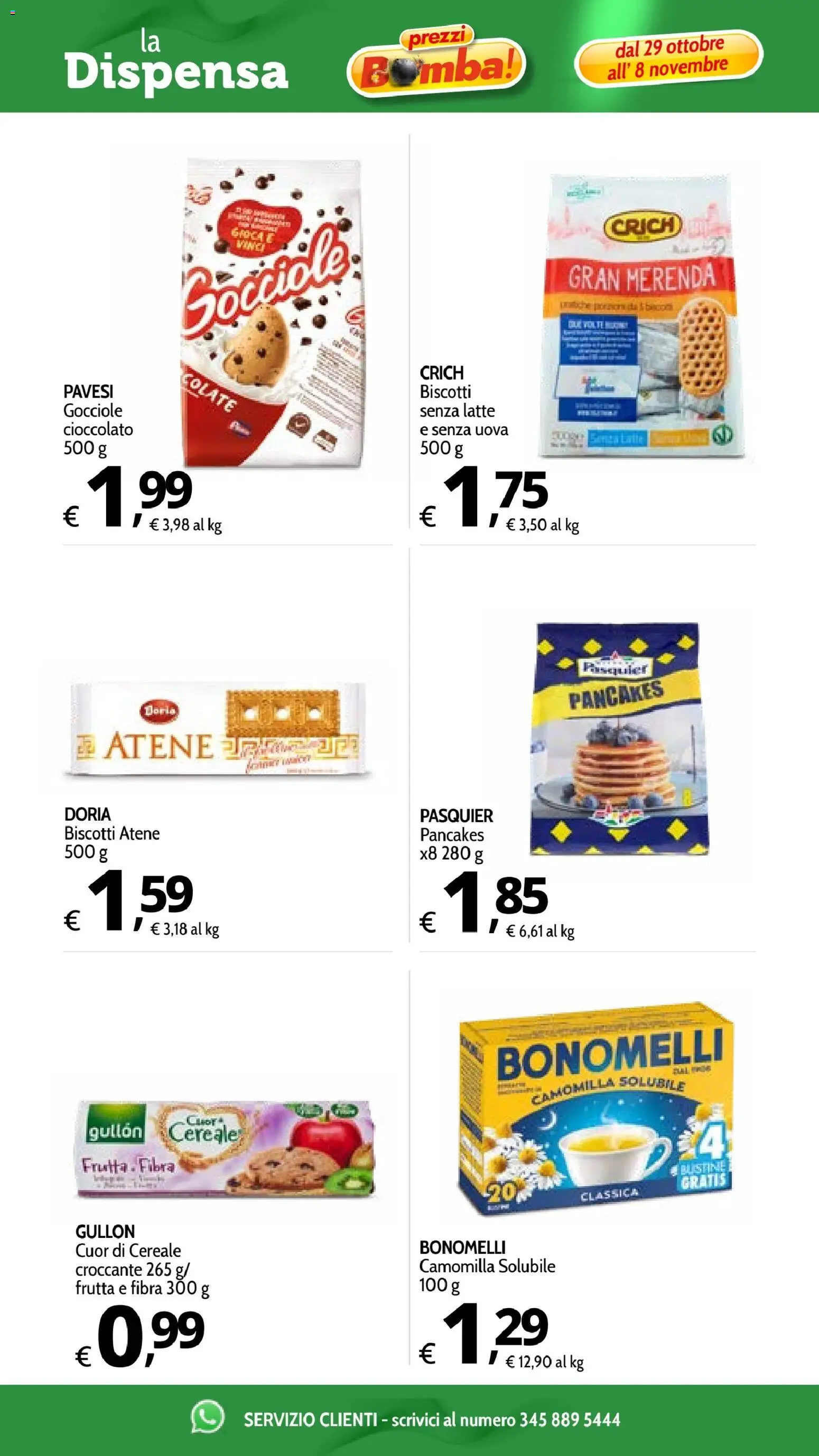Anteprima dell'opuscolo Primo Prezzo volantino dal negozio Primo Prezzo valido da 29/10/2026 - Biscotti, Latte, Cioccolato, Frutta, Uova