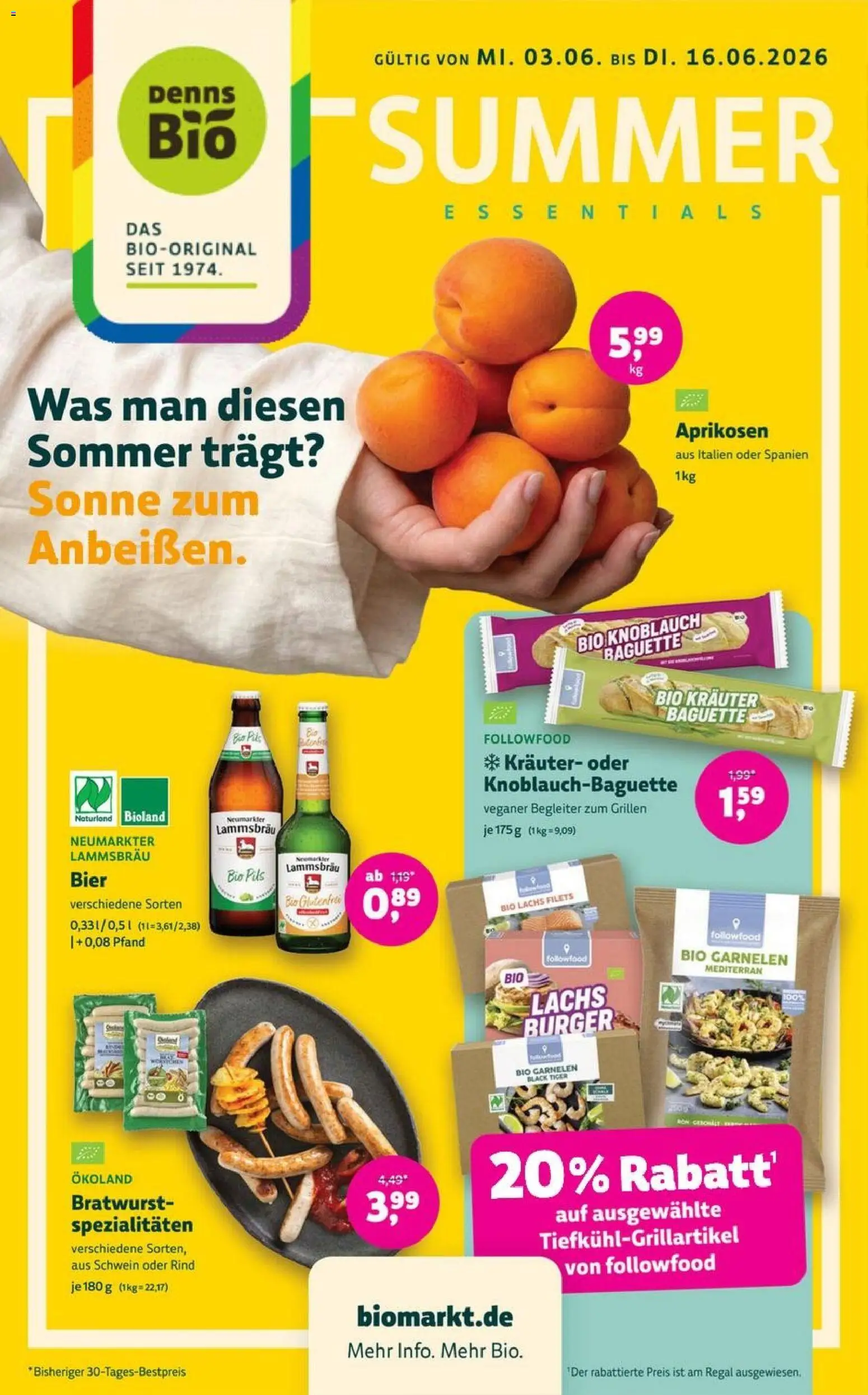 Vorschau von dem Prospekt des Geschäftes Denns BioMarkt, gültig ab dem 03.06.2026