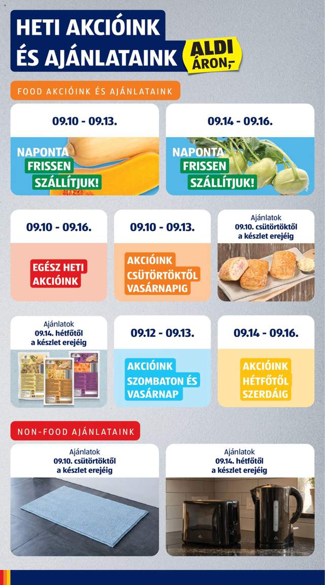 Új Aldi akciós újság 09.10.
