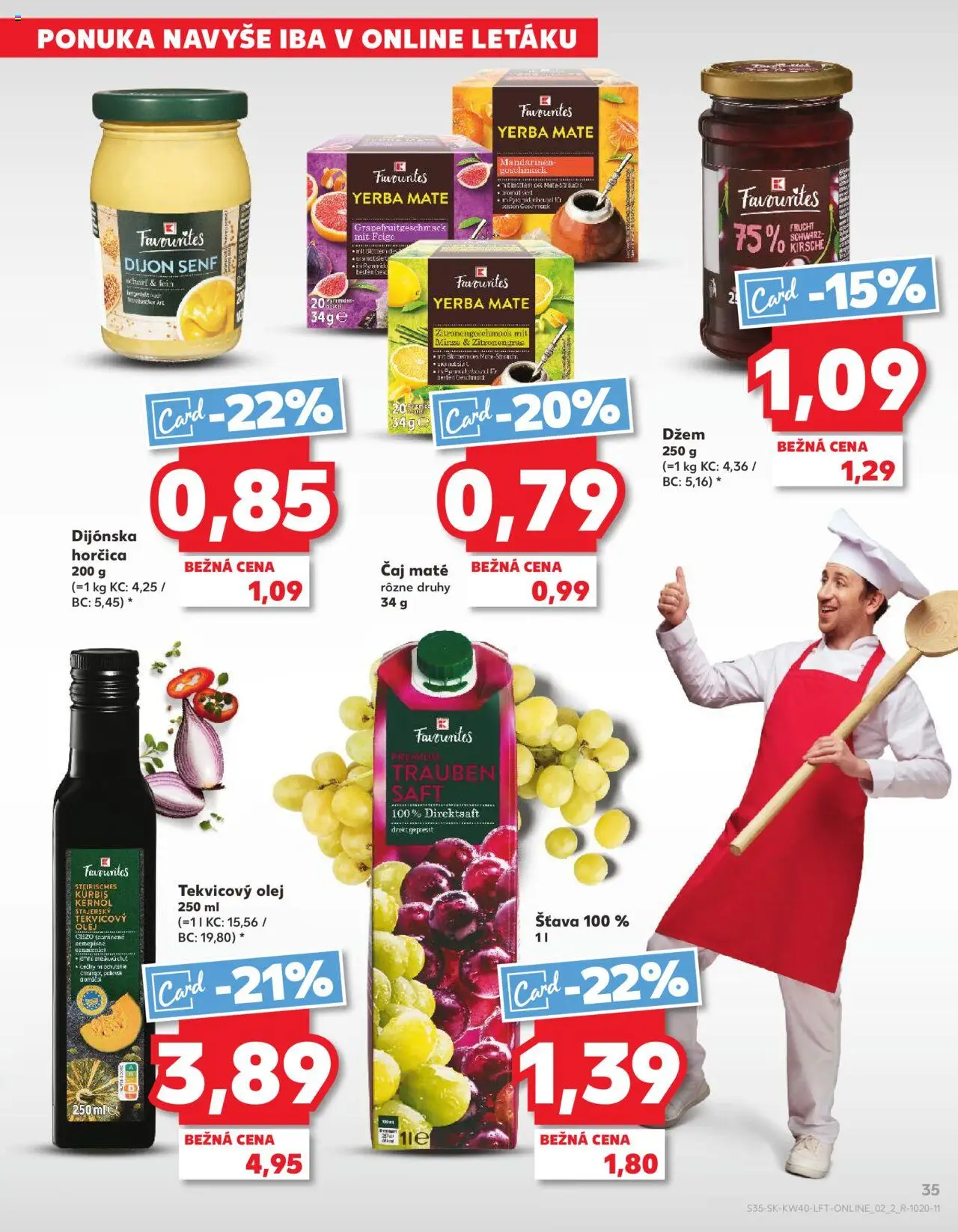 Náhľad Kaufland letáku platného od 02.10.2025 - Olej, Čaj, Džem, Šťava