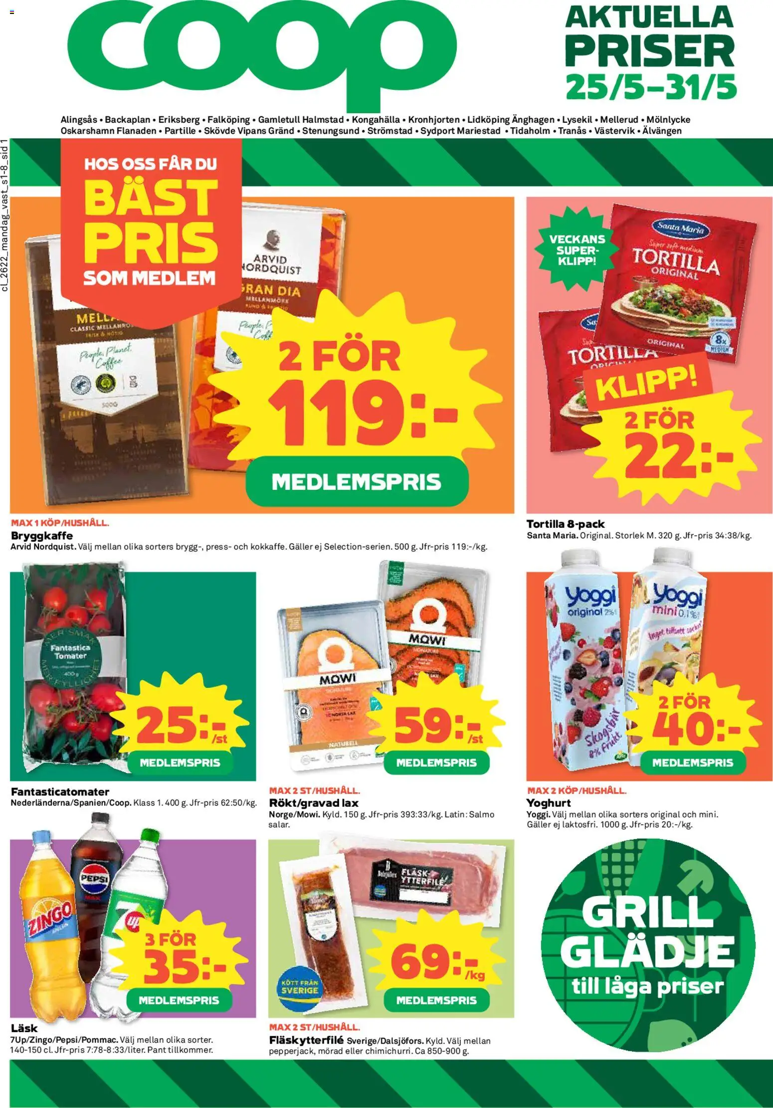 Förhandsgranska reklamblad Coop erbjudanden från butik Coop gäller från 25/05/2026