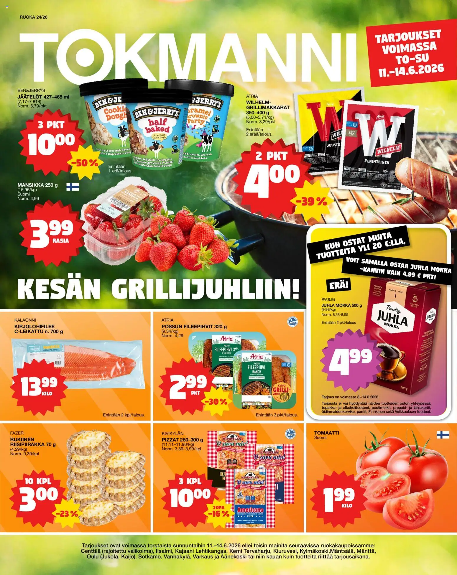 Kaupan Tokmanni Tokmanni ruokatarjoukset esikatselu, voimassa 11/06/2026
