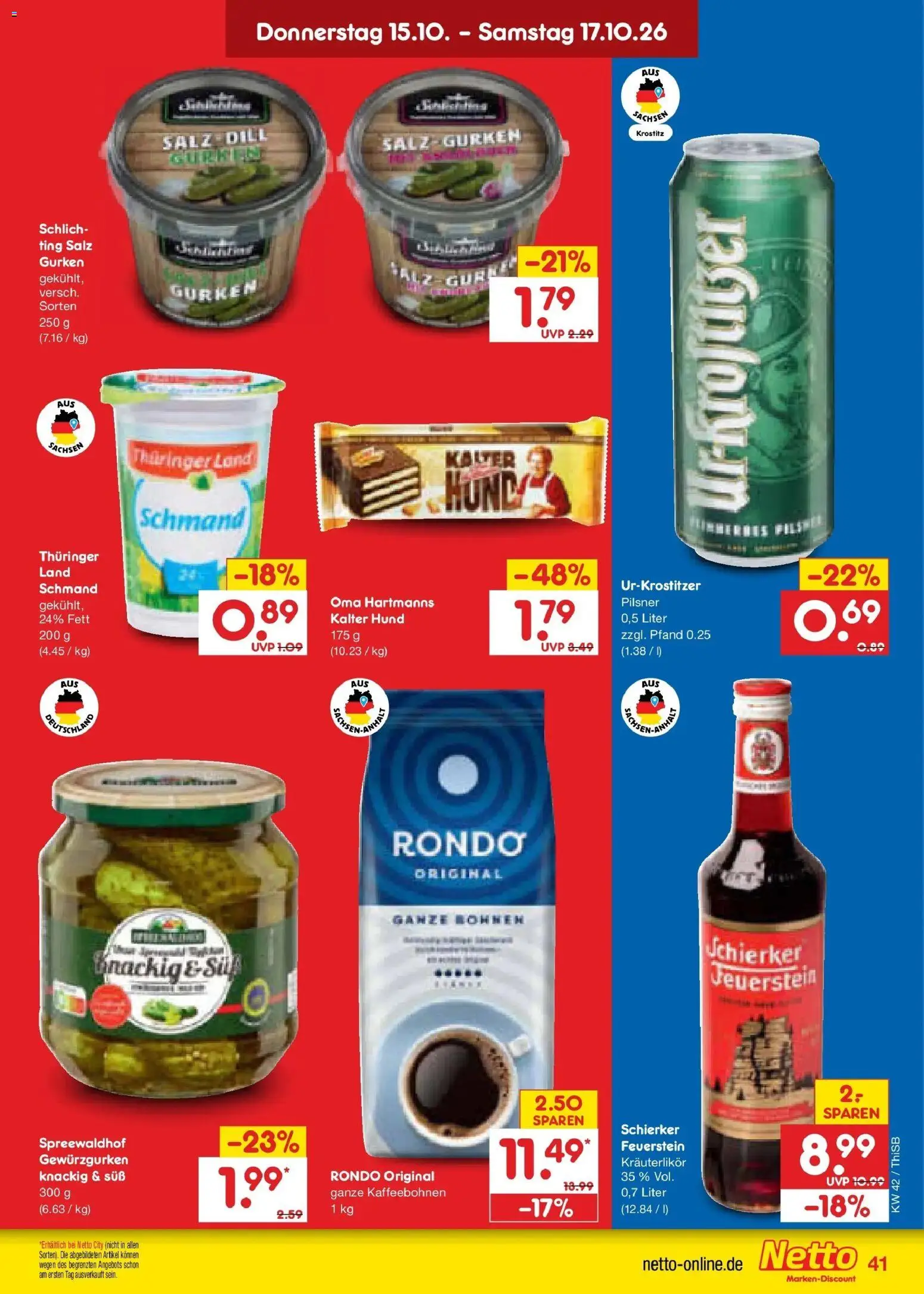 Vorschau von dem Prospekt des Geschäftes Netto Marken-Discount, gültig ab dem 12.10.2026 - Gurken, Dill, Salz