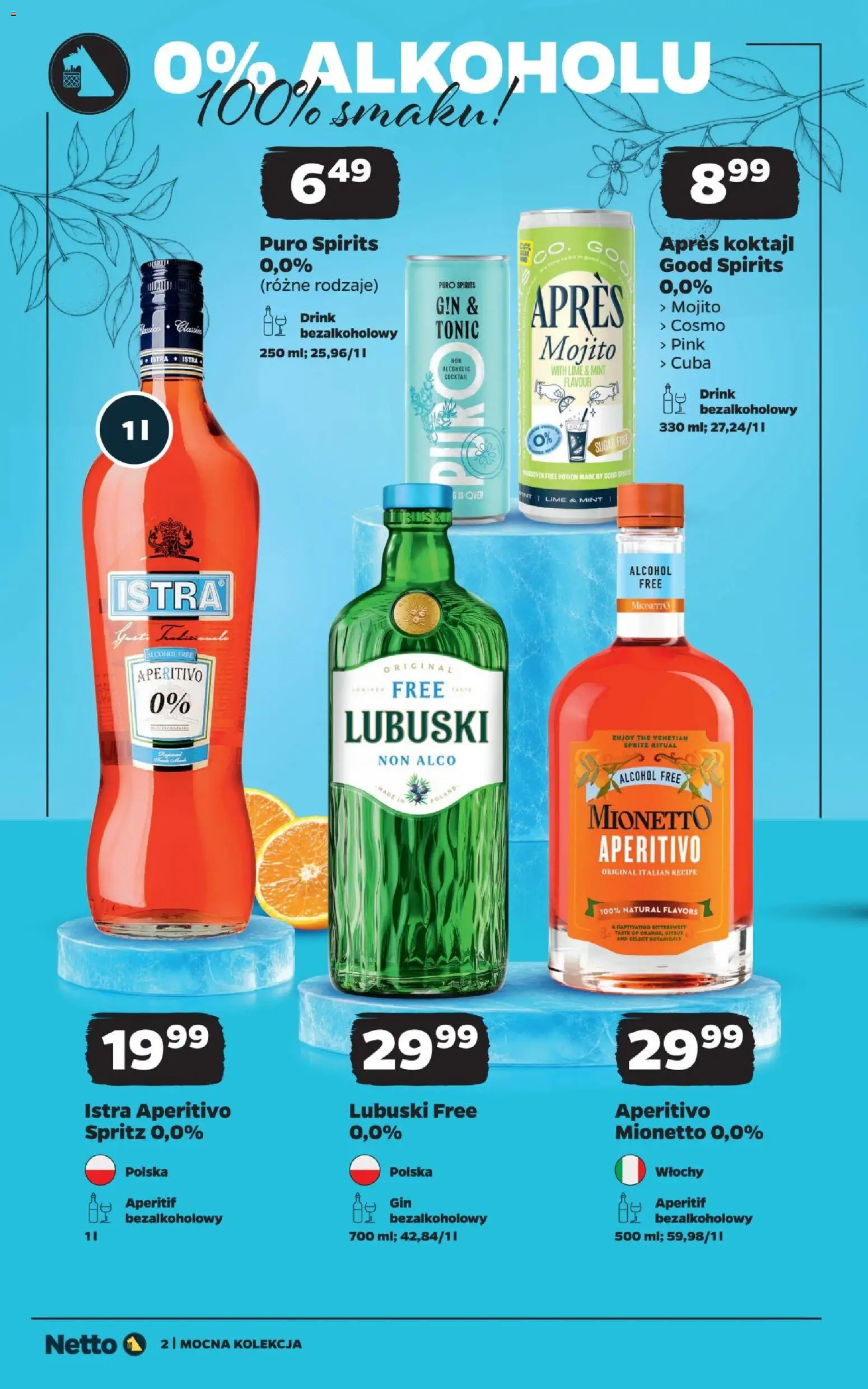 Pogląd gazetki "Netto gazetka - Mocne alkohole" ze sklepu Netto ważnej od 12.10.2026 - Mojito, Gin, Aperitif, Koktajl, Tonic