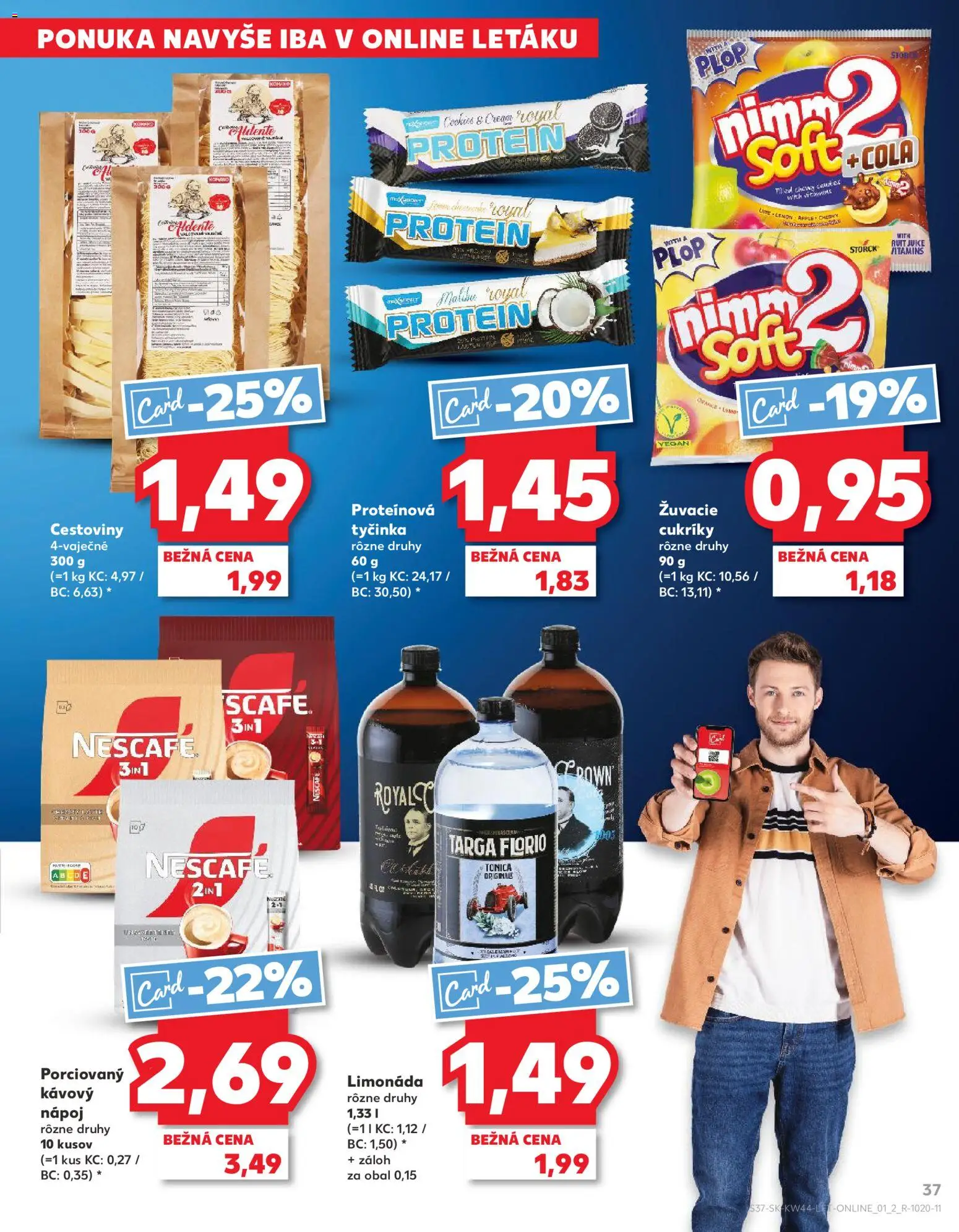 Náhľad Kaufland letáku platného od 30.10.2025 - Protein, Cestoviny, Malibu, Cola, Cukríky, Proteínová tyčinka