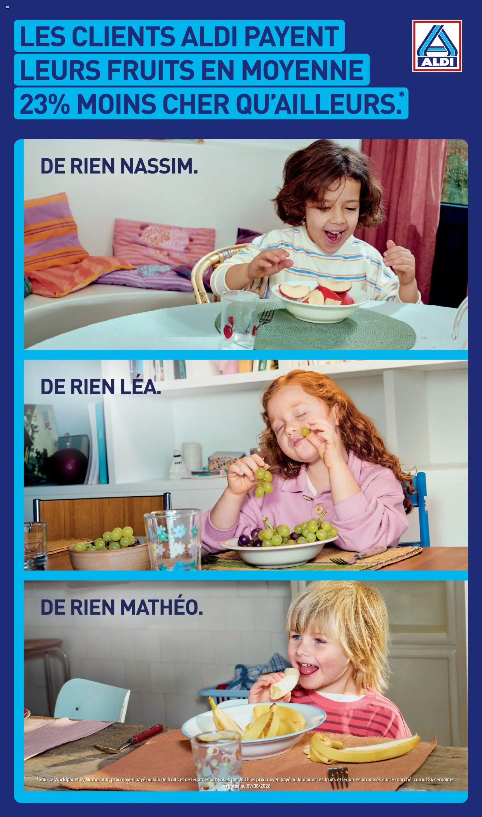 Prévisualisation de Aldi catalogue du magasin Aldi formulaire valide 03/11/2026 - Fruits, Thé, Les fruits et légumes