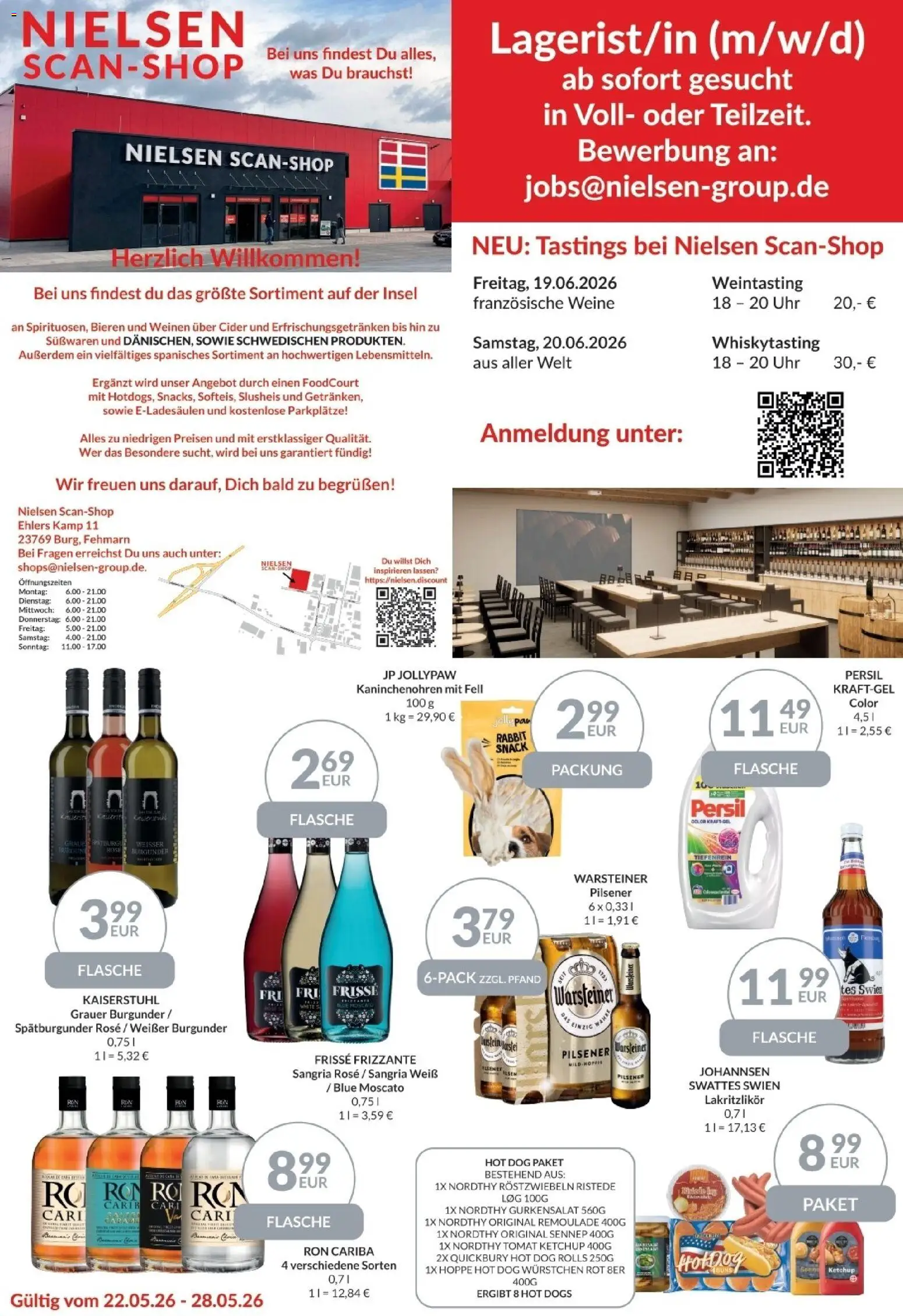 Eksempel på tilbudsavis Nielsen Discount - Deutscher Prospekt fra butik Nielsen Discount gyldig fra 22/05/2026 - Cider, Remoulade, Ketchup, Løg, Sennep, Ristede Løg