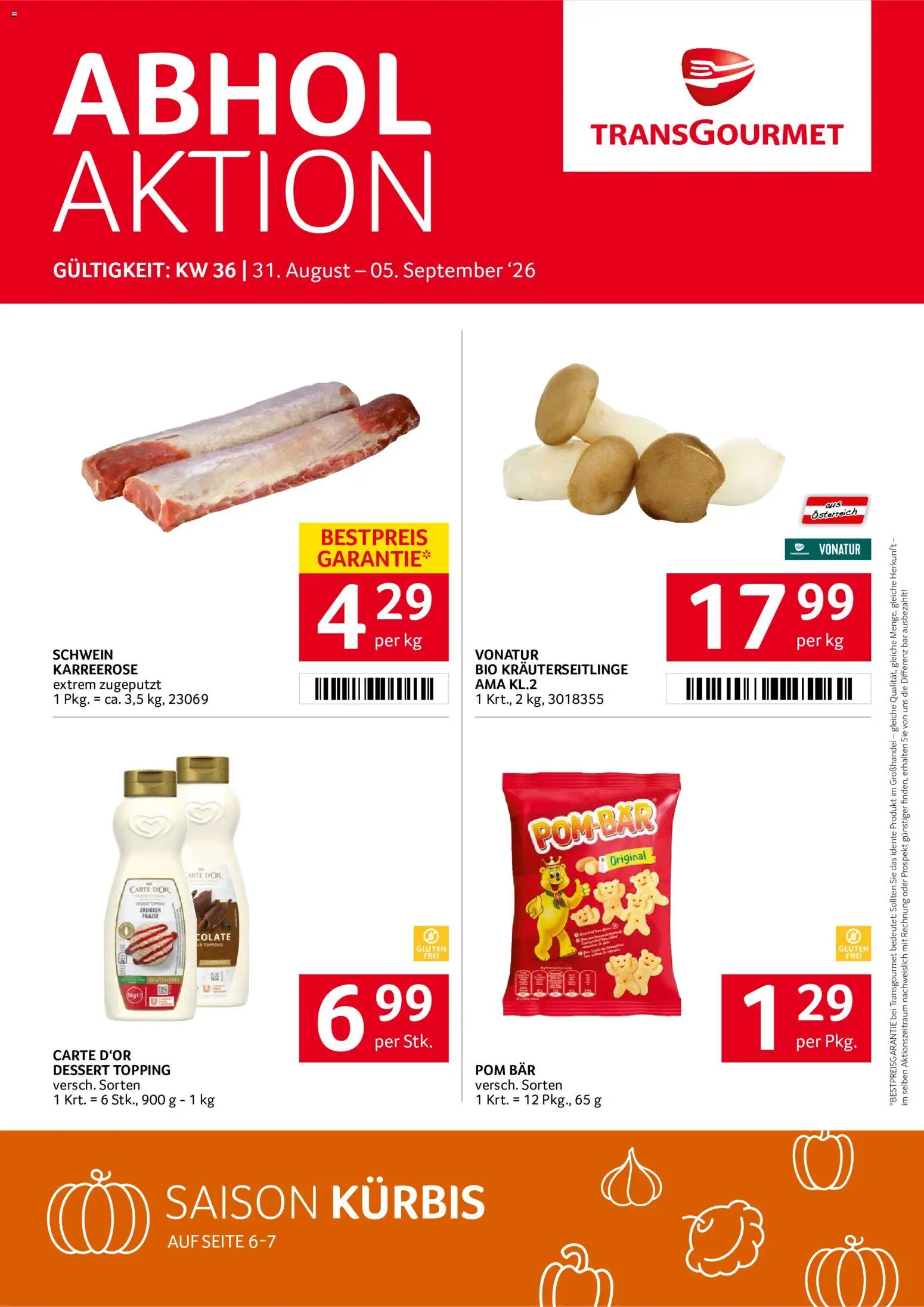 Vorschau der Angebote: Transgourmet Transgourmet Flugblatt gültig ab 31.08.2026
