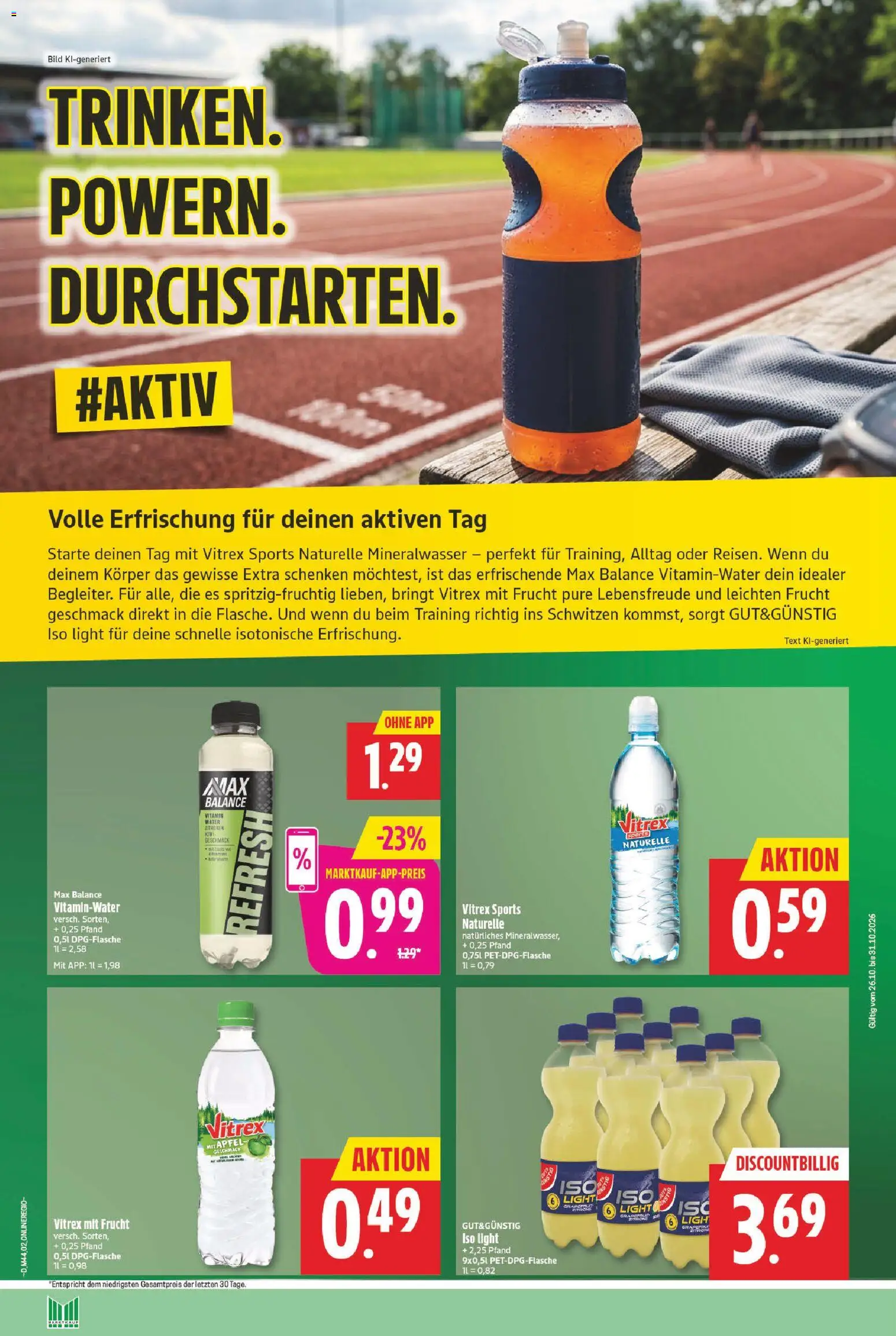 Vorschau von dem Prospekt des Geschäftes Marktkauf, gültig ab dem 26.10.2026 - Äpfel, Mineralwasser, Grapefruit, Zitronen