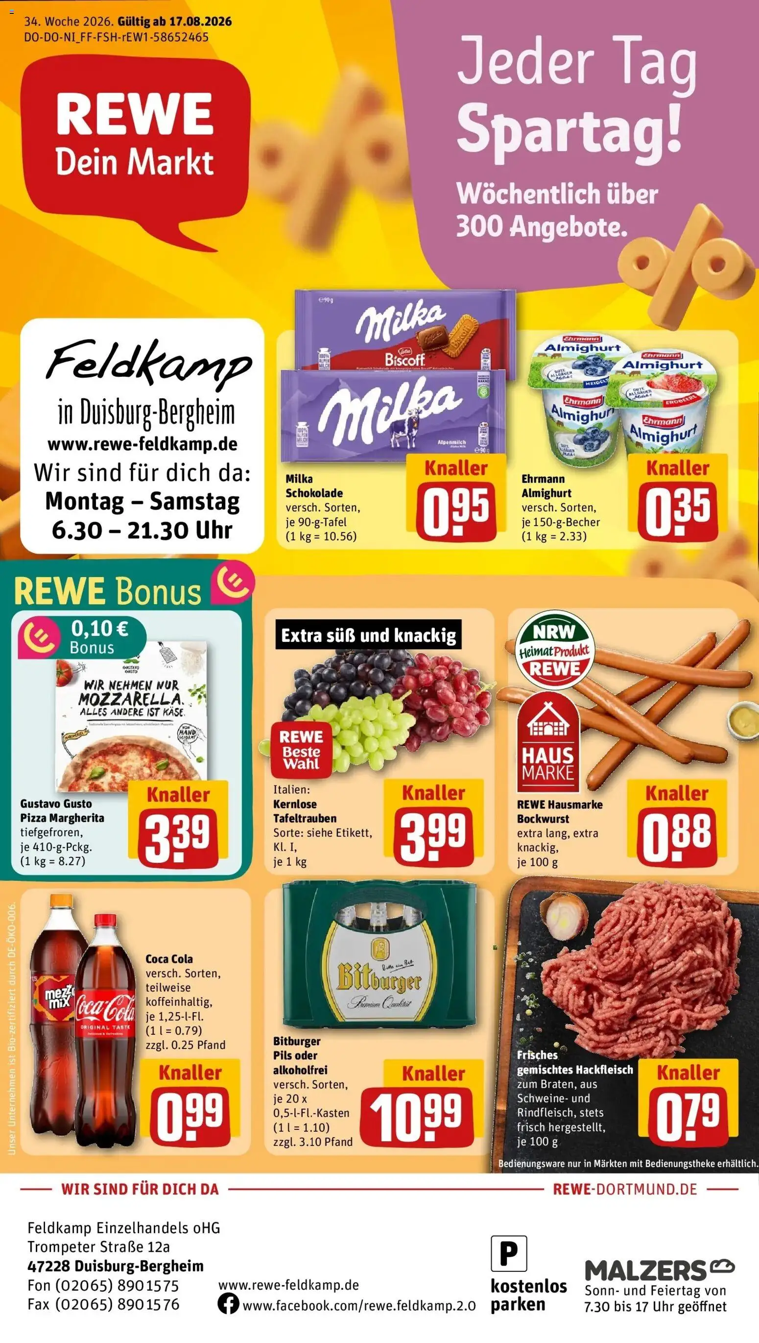 Vorschau von dem Prospekt des Geschäftes Rewe, gültig ab dem 17.08.2026