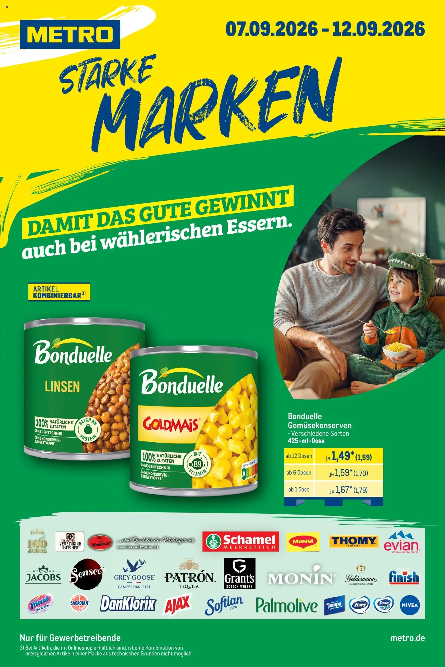 Vorschau von dem Prospekt des Geschäftes Metro, gültig ab dem 07.09.2026 - Whisky, Maggi, Tequila, Senseo, Finish, Zewa