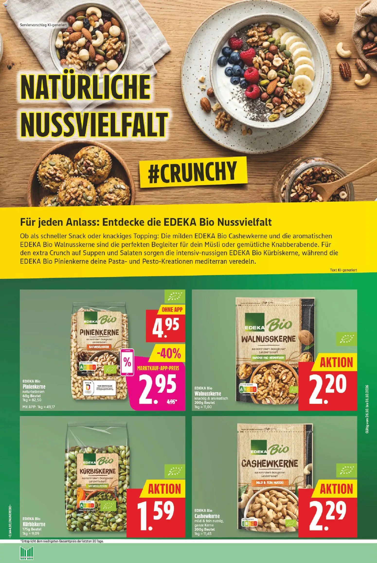 Vorschau von dem Prospekt des Geschäftes Marktkauf, gültig ab dem 26.10.2026 - Pasta, Musli