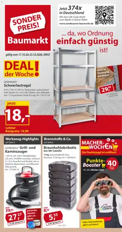 Vorschau von dem Prospekt des Geschäftes Sonderpreis Baumarkt, gültig ab dem 17.10.2026