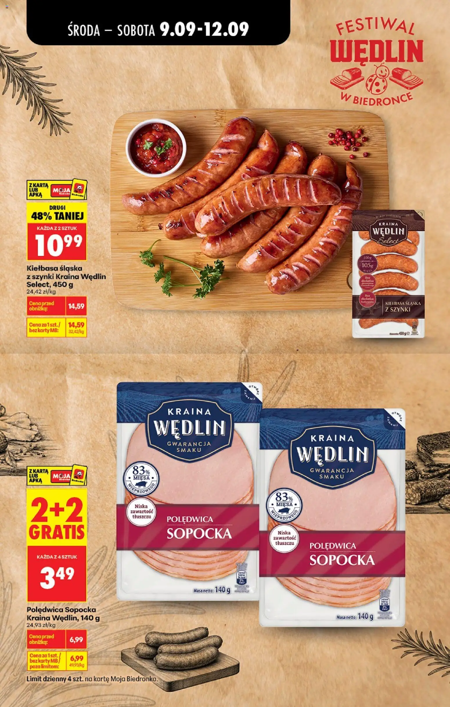Pogląd gazetki "Biedronka gazetka - Festiwal wędlin" ze sklepu Biedronka ważnej od 09.09.2026