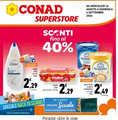 Anteprima dell'opuscolo Conad volantino Superstore Lazio dal negozio Conad valido da 26/08/2026