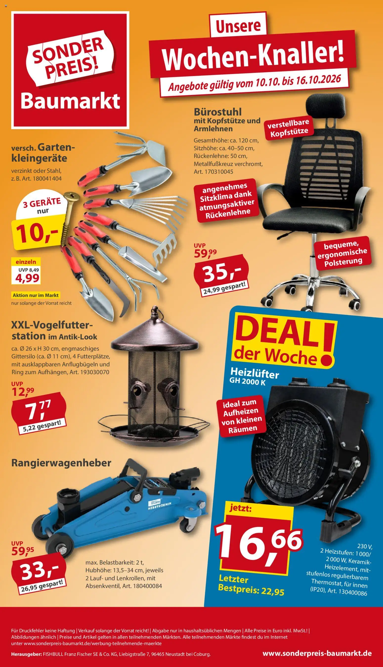 Vorschau von dem Prospekt des Geschäftes Sonderpreis Baumarkt, gültig ab dem 10.10.2026
