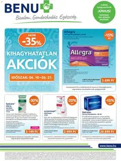BENU Gyógyszertárak - BENU Gyógyszertárak akciós újság megtekintése, amely érvényes 2026.06.01.-től