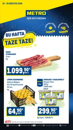 Metro Metro Katalog 19.08.2026 - Broşürünün önizlemesi