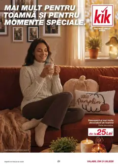 Previzualizarea de cataloage: Kik KiK: Mai mult pentru toamnă şi pentru momente speciale - 2026-09-06 valabil de la 28.08.2026