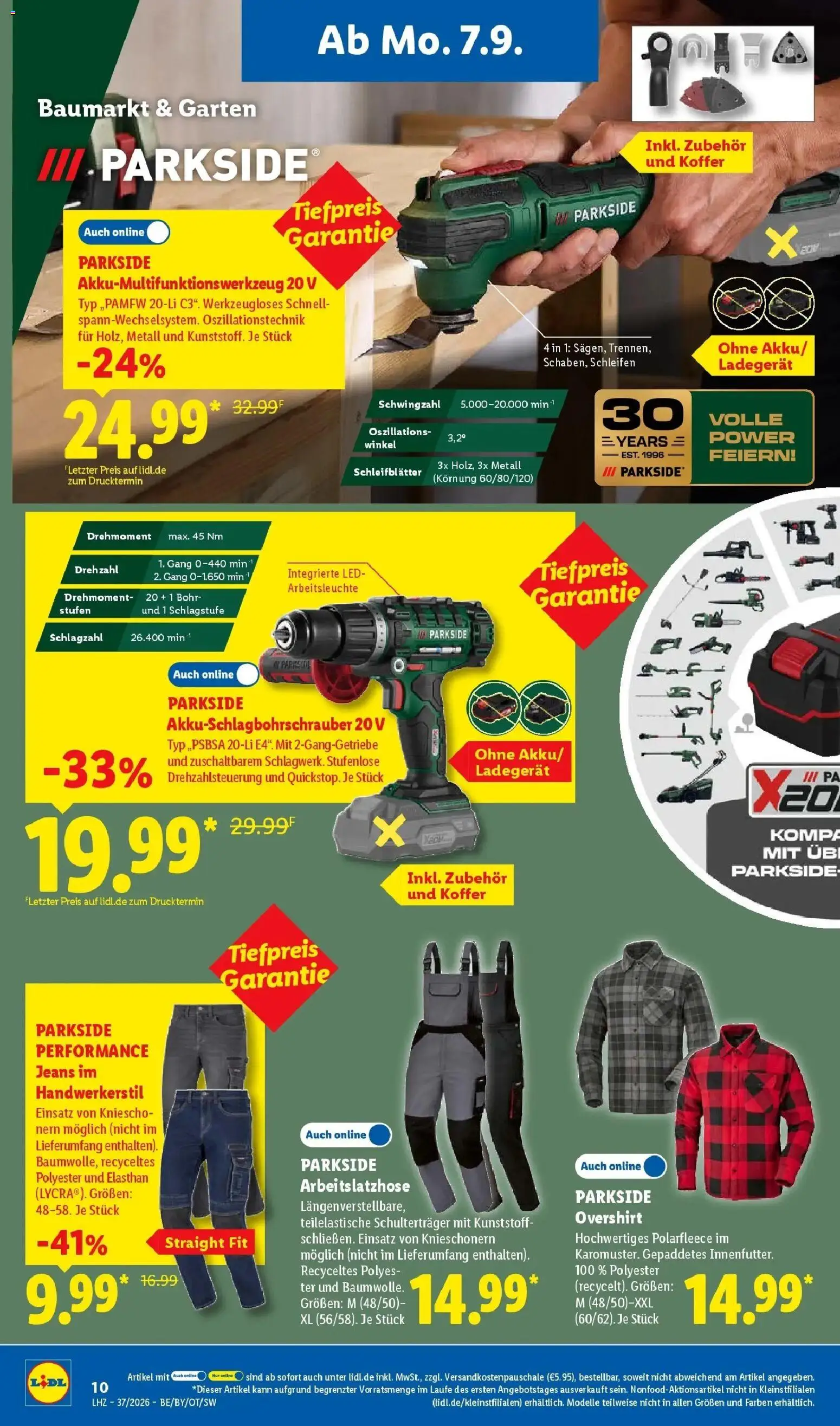 Vorschau von dem Prospekt des Geschäftes Lidl, gültig ab dem 07.09.2026 - Jeans, Koffer, Ladegerät