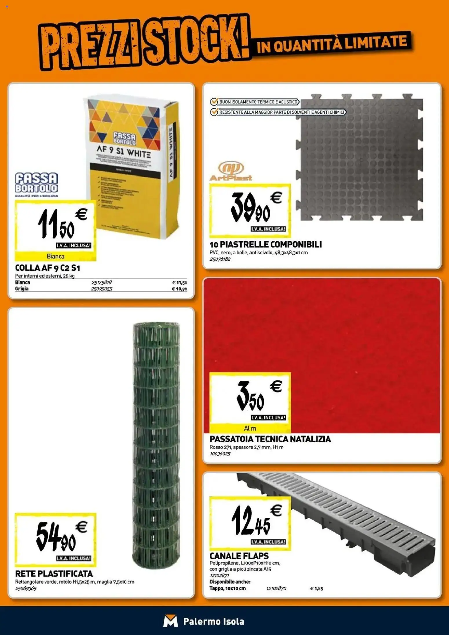 Anteprima dell'opuscolo TECNOMAT catalogo Isola delle Femmine dal negozio TECNOMAT valido da 29/10/2026 - Griglia, Piastrelle, Colla