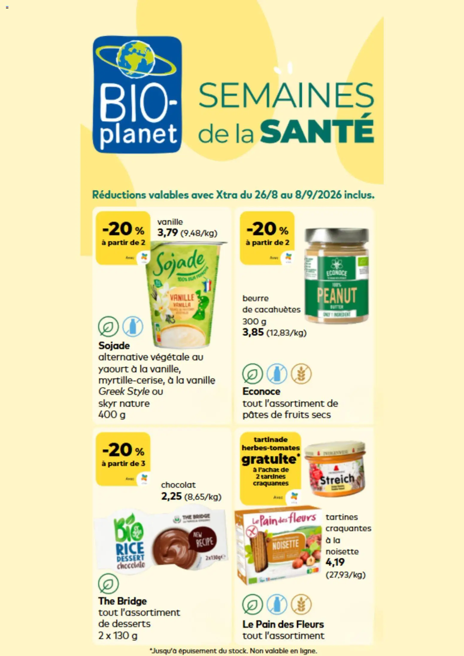 Voorbeeld van BioPlanet Publicité van winkel BioPlanet geldig vanaf 26/08/2026 - Dessert, La, Skyr, Vanille
