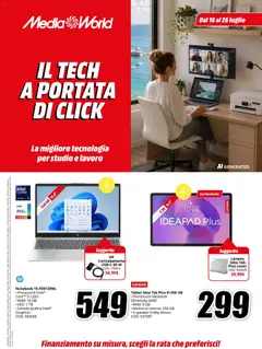 Anteprima dell'opuscolo Media World volantino Il Tech A Portata Di Click dal negozio Media World valido da 16/07/2026
